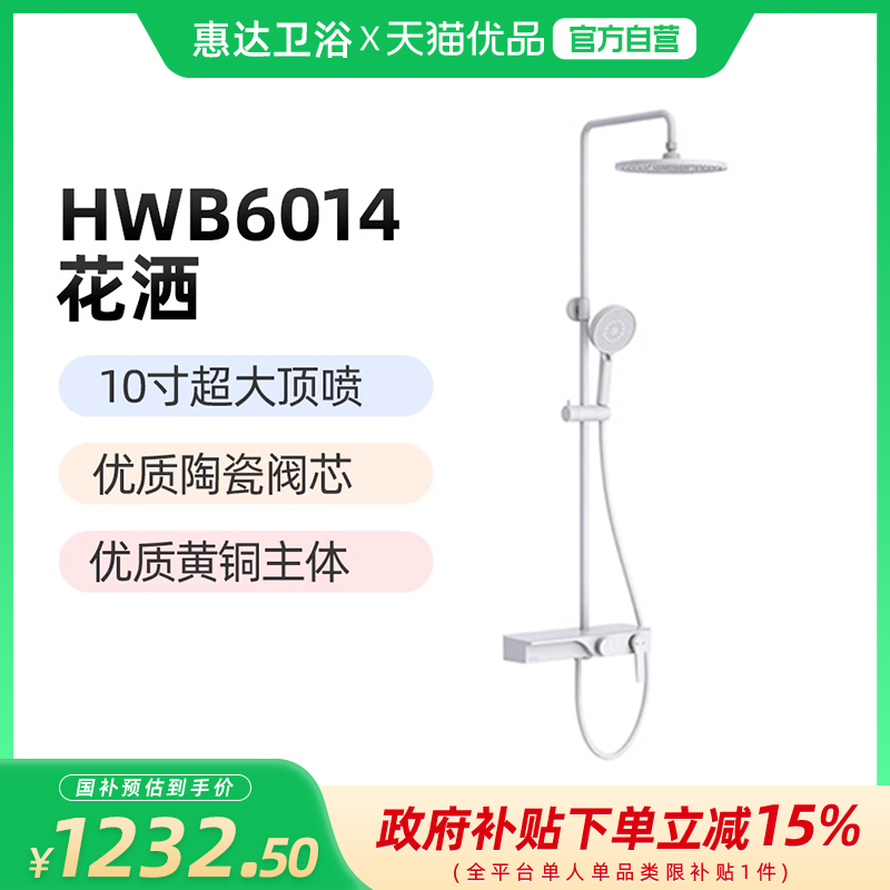 惠达（HUIDA）HWB6014-P01WH 淋浴器花洒三功能出水（不包安装）