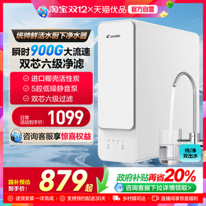 海尔智家Leader鲜活水800G家用直饮厨卫净水器旗舰款8H10