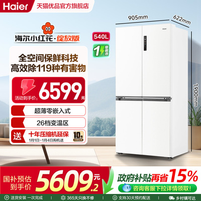 补贴20%+海尔540L十字门大容量
