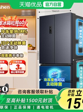 容声526L双净双系统法式多门一级能效变频超薄家用冰箱-X