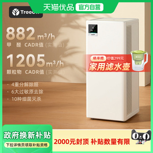 树新风T2Pro空气净化器家用宠物数显除甲醛除菌吸烟除异味净化机
