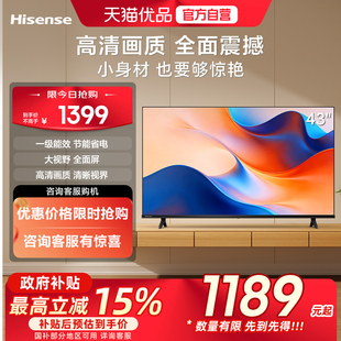 43英寸 一级能效 高清智能WIFI网络平板液晶电视 43E2S 海信电视