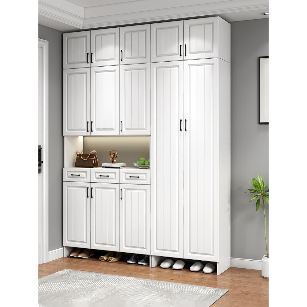 实木鞋柜家用门口2024爆款大容量多层玄关柜储物柜一体入户门鞋柜