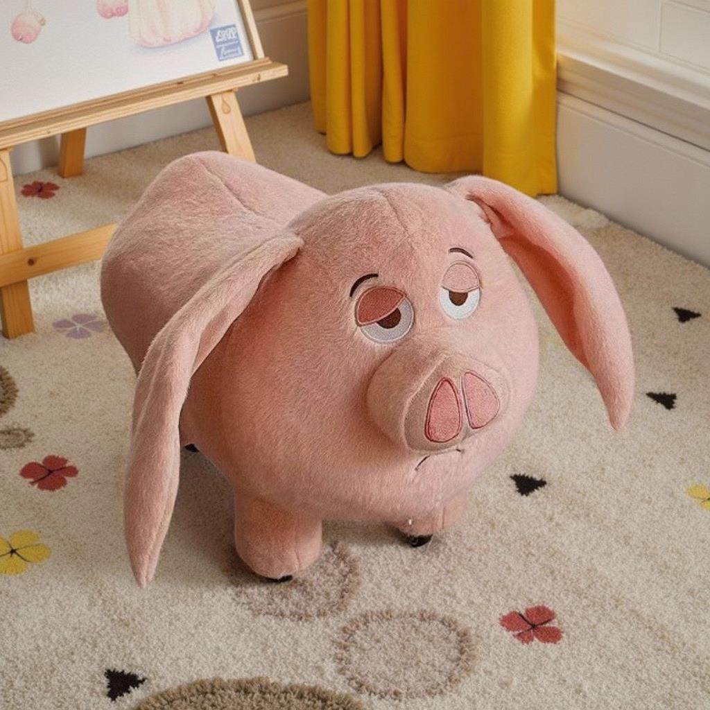 家用儿童可爱板凳换鞋凳哪咤周边太乙真人坐骑飞天猪座椅公仔凳子