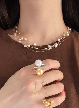 半觉星轨繁星点点珍珠满天星设计款项链 礼物可开票