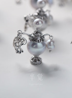 半觉爱你的阿拉丁神灯定制莫桑钻珍珠吊坠万能扣闺蜜礼物可开票