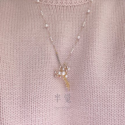 半觉轻奢高级感极光珍珠满天星项链女颈链60cmS925银礼物可开票