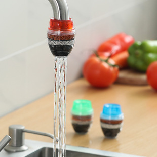 五层麦饭石水龙头过滤器家用自来水滤水器厨房通用净水器防溅头