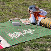 折叠地游春垫子地垫便携音乐节款 防水户外野餐垫防潮垫加厚草露营