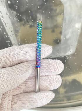 代加工4mmPCB玉米铣刀钨钢合金雕刻CNC线路板刀平底纳米蓝