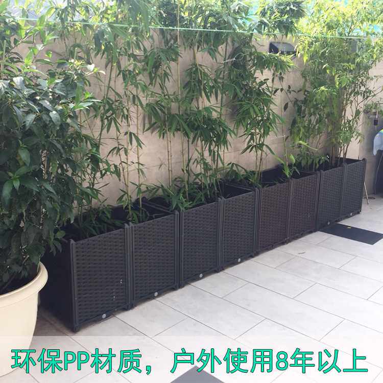 新品阳台种植箱 种l菜盆 长方形设备屋顶家庭菜园特大种树箱花盆