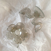 新品 头 果冻色鲨鱼夹发夹网红气质z盘发抓夹女後脑勺头发夹子韩版