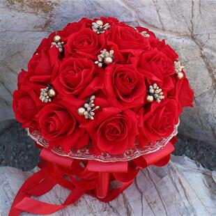 新品韩式新娘手捧花结婚婚t礼定制送胸花包邮pe永生环保材料制作