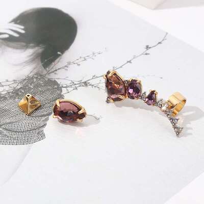 极速Ghost designer personality Afashion asymmetrical diamond