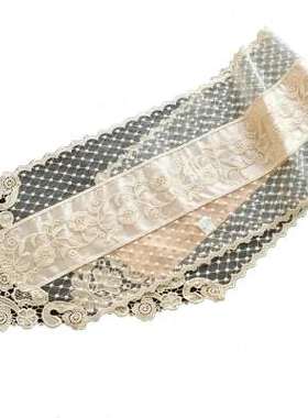 极速9939欧式田园双层蕾丝餐桌布艺茶I几垫防尘茶席电视柜斗柜长