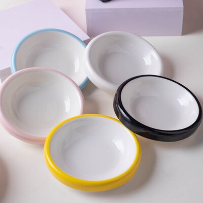 极速日本pecolo平替猫碗狗盆宠物碗陶瓷高脚护颈防打Y翻猫粮碗高