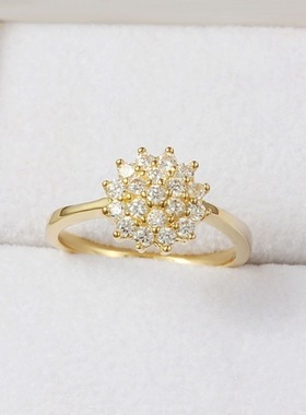 极速14K Yellow Gold 1.5 Carats Diamond RLing for Women Luxur