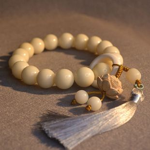 极速天然白玉菩提根手串手链星月念珠手持佛珠配饰男女.文玩金刚