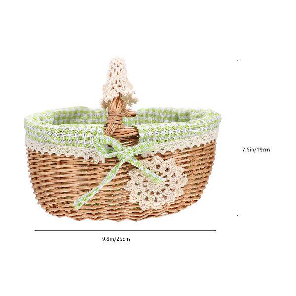 新品Basket Flower Woven Fruiyt Willow Rattan Wicker Picking