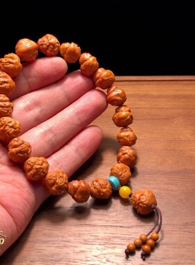 极速龙纹桃核雕刻童子弥勒核雕y笑佛弥勒佛桃木手链小核桃非橄榄