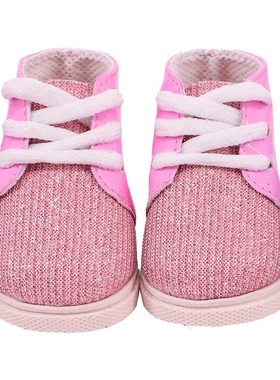极速7Cm Doll Shoes Pinks  Bow  Shoes Sneakers Fit 18 Inch  D