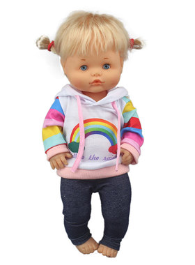 极速Lovely rainbow suit For 42 cm Famosa NMenuco Doll 17 Inc