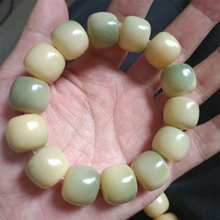 极速白玉菩提h老型珠手串大尺寸菩提根桶珠菩提根散珠文玩手持手