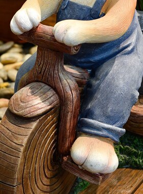 极速花园装饰f庭院摆件卡通仿真兔子花盆户外阳台动物露台院子造