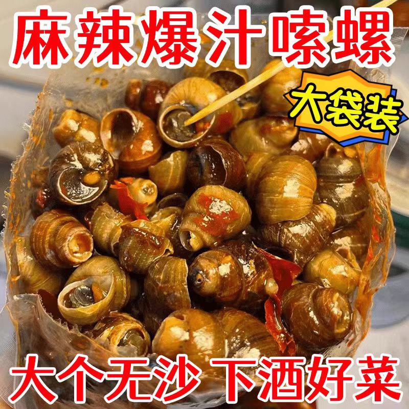 大包香辣嗦螺工厂低价出售湖南特产田螺下酒日常零食