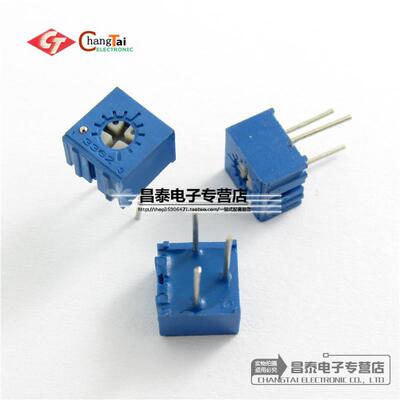 单圈精密可调电阻 3362电位器 1K 3362P-102 卧式 电子元器件