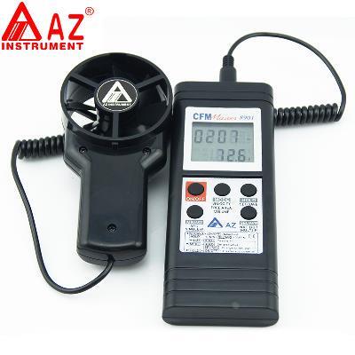 台湾衡欣 AZ8901分体式数字风速仪 风量计风温风速可连接电脑分析