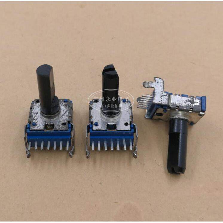 库存 日本ALPSRK14卧式双联7脚旋转电位器A50K B50K音响音量18MMF