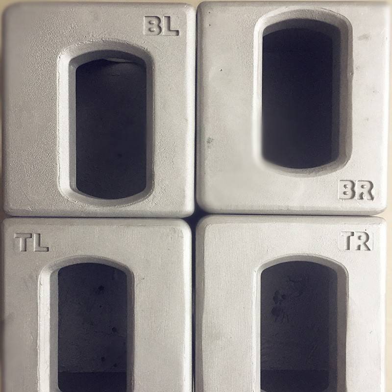标准尺寸集装箱铝箱角 压铸铝合金工艺 表面抛丸 批量销售