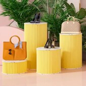 饰品陈列摆台婚庆展台 包装 服装 店橱窗展示台网红圆形流水台高低鞋