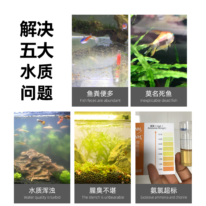 硝化细菌鱼缸用净水剂鱼缸水质稳定剂水族养鱼用品鱼药消化细菌液