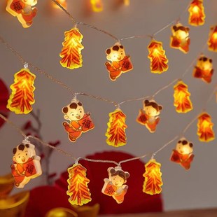 新年装饰品福字鞭炮小彩灯闪灯挂饰场景布置喜庆氛围门挂饰入户门