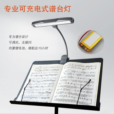 护眼暖光可充电式谱台灯,谱架灯,琴谱灯10LED包邮