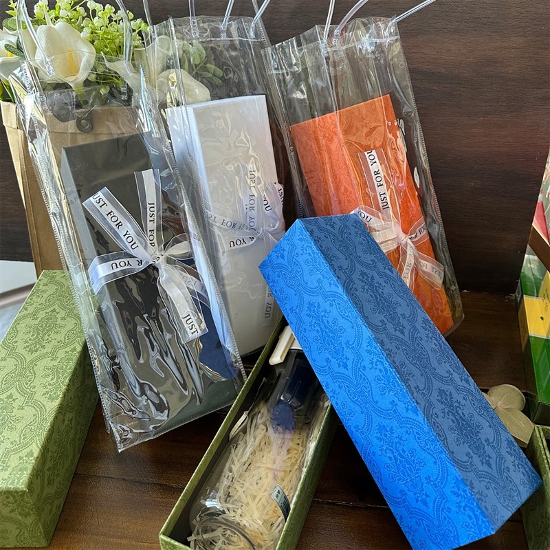水杯保温杯雨伞包装盒带手提袋长方形杯子盒员工礼物小众礼盒空盒图片