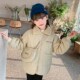 加绒厚棉衣冬装 秋冬款 洋气女孩轻薄棉服 新款 女童夹棉外套2024冬季