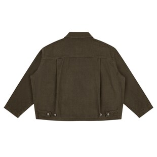 IDLT 廓形工装夹克 重磅水洗复古全棉外套做旧宽松男女欧美潮简约