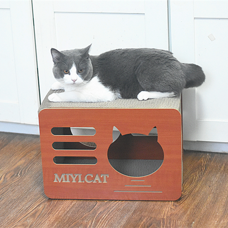 大号立式猫抓靠墙L型沙发磨爪休息猫窝瓦楞纸自嗨解闷轨道球玩具