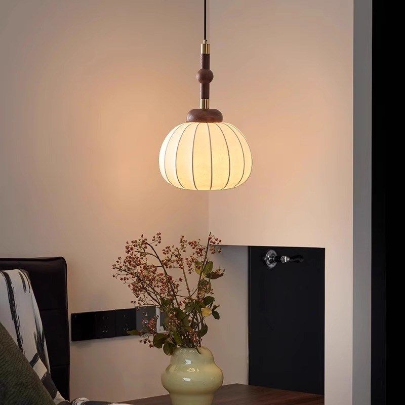 复古侘寂风主卧室吊灯2024新款氛围吊线灯高级感创意房间实木灯具,家装灯饰光源,餐厅吊灯,淘宝优惠券,粉丝福利购,淘宝优惠卷