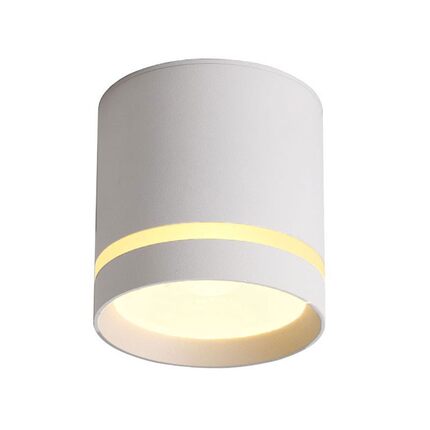 黑色三色光led明装筒灯5W7W12W客厅玄关吸顶走廊过道天花灯侧发光