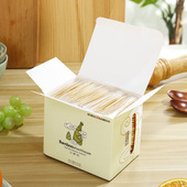 高级牙签2000根单支独立小包装 透明酒店宾馆餐厅一次性家用竹制水