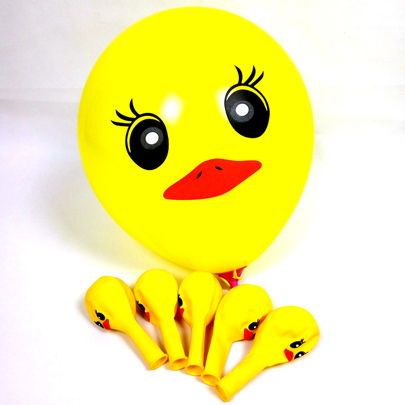 加厚大黄鸭气球批發免邮微商地推小礼品可爱创意儿童网红卡通汽球