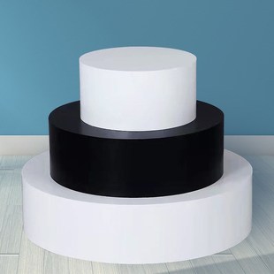 直播站台圆形底座舞台橱窗模特地台展示台圆柱展台摆件底座增高台