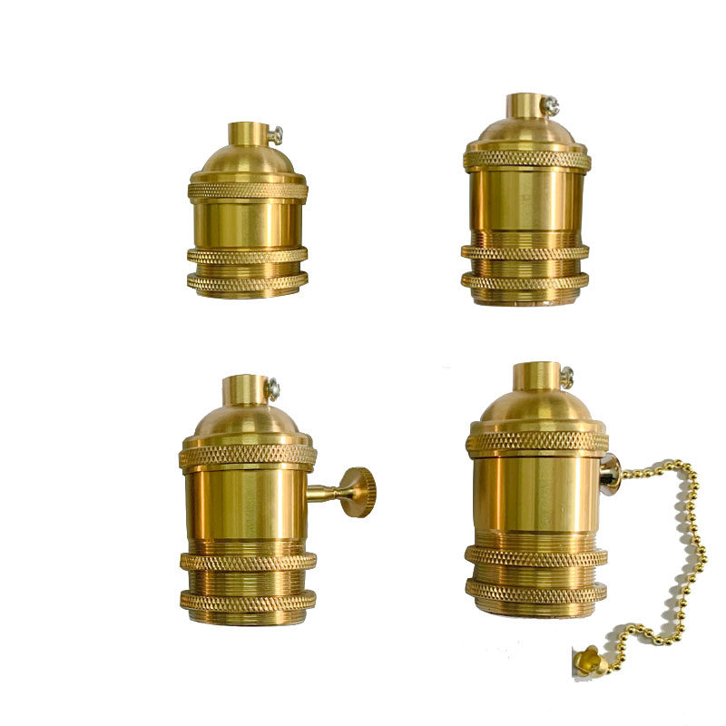 E26E27螺口带拉线拉链带旋钮带开关纯铜灯头台灯落地灯带螺纹灯座,家装灯饰光源,灯具配件,淘宝优惠券,粉丝福利购,淘宝优惠卷