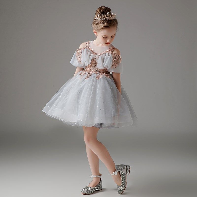 儿童礼服短款女童主持人花童公主裙蓬蓬婚纱小女孩生日钢琴演出服,童装/婴儿装/亲子装,儿童礼服,淘宝优惠券,粉丝福利购,淘宝优惠卷