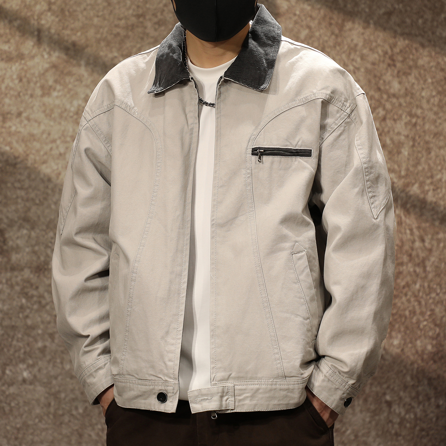 【美式复古底特律夹克男士工装】