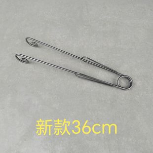 火钳夹家用烧火不锈钢钳火夹子碳夹煤夹子钳子柴火环卫